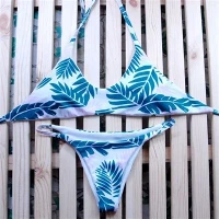 Комплект за плуване Blush Base Palm Frond Print Swim Set
